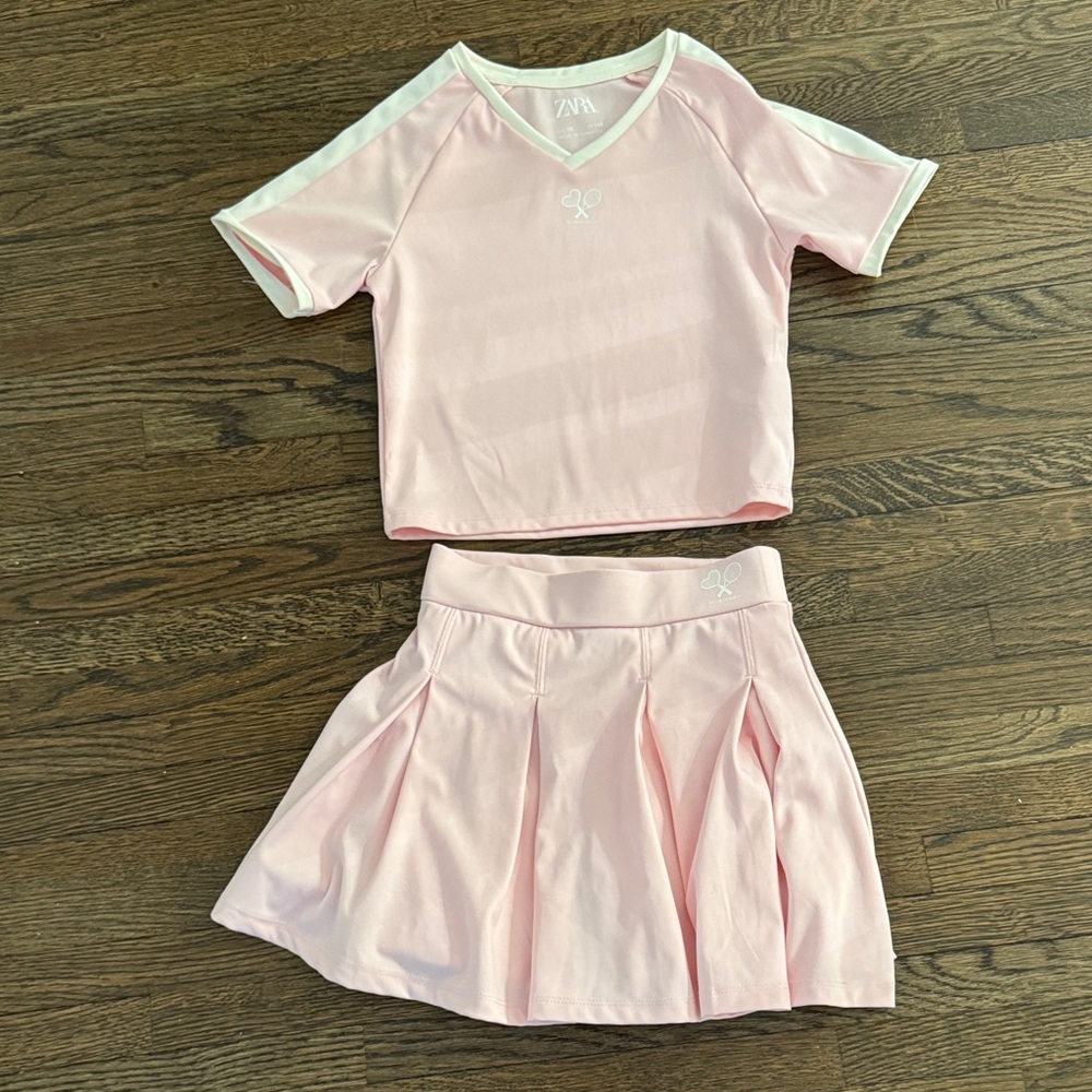 Zara Light Pink V-Neck Top